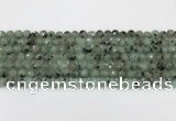 CLJ640 15.5 inches 6mm faceted round sesame jasper beads wholesale