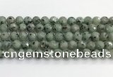 CLJ642 15.5 inches 10mm faceted round sesame jasper beads wholesale