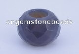 CLO10 19*30mm faceted rondelle loose grey agate gemstone beads wholesale