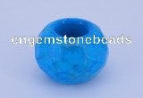 CLO14 19*30mm faceted rondelle loose turquoise gemstone beads wholesale