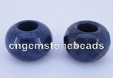 CLO17 19*30mm rondelle loose blue dumortierite gemstone beads wholesale