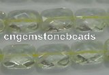 CLQ101 15 inches 13*18mm faceted rectangle natural lemon quartz beads