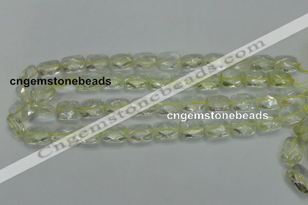 CLQ101 15 inches 13*18mm faceted rectangle natural lemon quartz beads