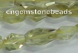 CLQ102 8*12mm - 12*22mm faceted nuggets natural lemon quartz beads