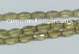 CLQ11 15.5 inches 8*12mm faceted rice natural lemon quartz beads