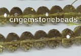 CLQ15 15.5 inches 8*12mm faceted rondelle natural lemon quartz beads