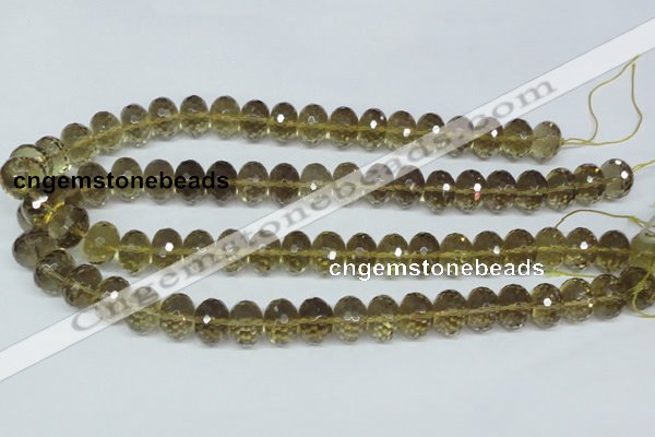 CLQ15 15.5 inches 8*12mm faceted rondelle natural lemon quartz beads