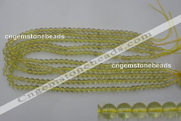 CLQ151 15.5 inches 6mm round natural lemon quartz beads wholesale