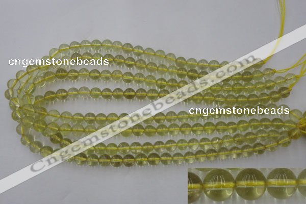 CLQ152 15.5 inches 8mm round natural lemon quartz beads wholesale