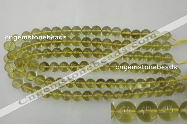 CLQ154 15.5 inches 12mm round natural lemon quartz beads wholesale