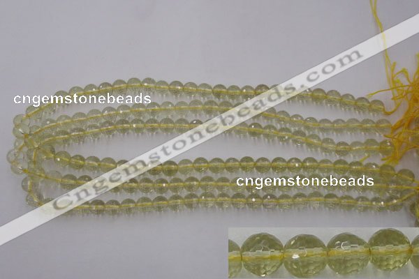 CLQ162 15.5 inches 8mm faceted round natural lemon quartz beads