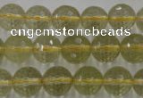 CLQ164 15.5 inches 12mm faceted round natural lemon quartz beads