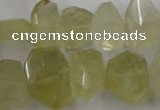 CLQ173 13*18mm – 20*28mm faceted nuggets natural lemon quartz beads