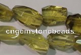 CLQ256 15.5 inches 15*18mm faceted nuggets natural lemon quartz beads