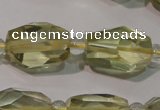 CLQ258 15.5 inches 10*14mm – 12*16mm faceted nuggets lemon quartz beads