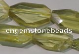 CLQ260 15.5 inches 15*18mm – 20*32mm faceted freeform lemon quartz beads