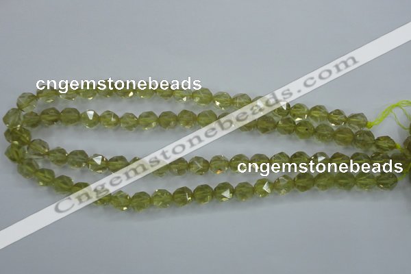 CLQ302 15.5 inches 8mm faceted nuggets lemon quartz beads