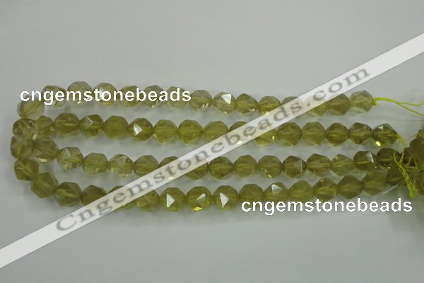 CLQ304 15.5 inches 12mm faceted nuggets lemon quartz beads