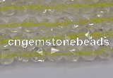 CLQ311 15.5 inches 6mm faceted nuggets lemon quartz beads