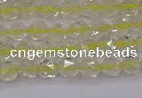 CLQ311 15.5 inches 6mm faceted nuggets lemon quartz beads