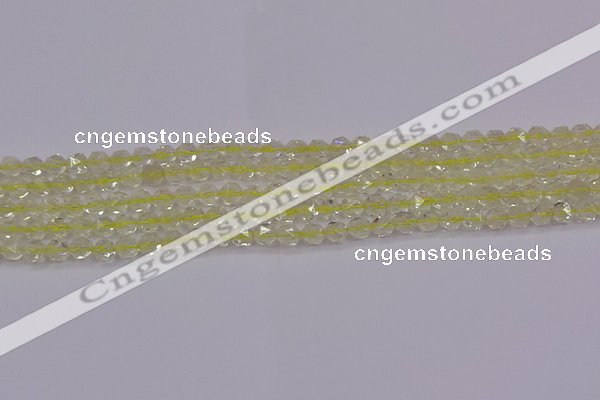 CLQ311 15.5 inches 6mm faceted nuggets lemon quartz beads