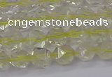 CLQ312 15.5 inches 8mm faceted nuggets lemon quartz beads