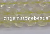 CLQ313 15.5 inches 10mm faceted nuggets lemon quartz beads