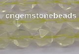 CLQ314 15.5 inches 12mm faceted nuggets lemon quartz beads