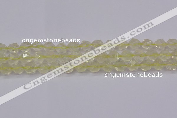 CLQ314 15.5 inches 12mm faceted nuggets lemon quartz beads