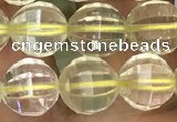 CLQ322 15.5 inches 8mm faceted round natural lemon quartz beads