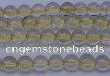 CLQ350 15 inches 4mm round natural lemon quartz beads wholesale