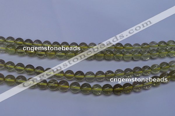 CLQ351 15 inches 6mm round natural lemon quartz beads wholesale