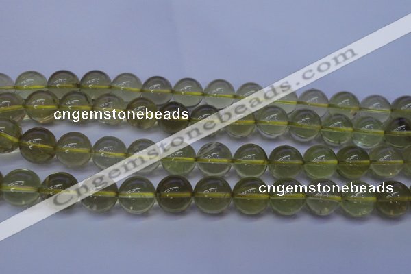 CLQ354 15 inches 12mm round natural lemon quartz beads wholesale