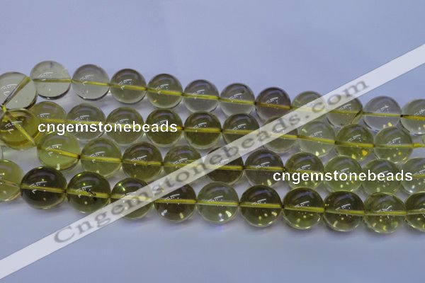 CLQ355 15 inches 14mm round natural lemon quartz beads wholesale