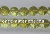 CLQ56 15.5 inches 8mm faceted round natural lemon quartz beads