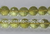 CLQ56 15.5 inches 8mm faceted round natural lemon quartz beads