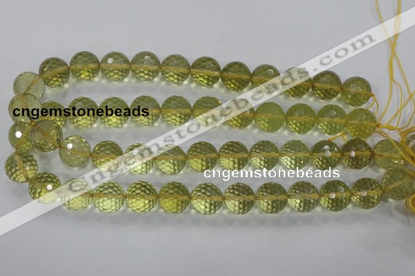 CLQ56 15.5 inches 8mm faceted round natural lemon quartz beads