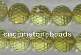 CLQ59 15.5 inches 14mm faceted round natural lemon quartz beads