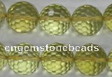 CLQ60 15.5 inches 16mm faceted round natural lemon quartz beads