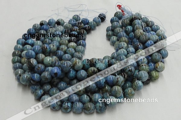 CLR05 16 inches 14mm round larimar gemstone beads wholesale