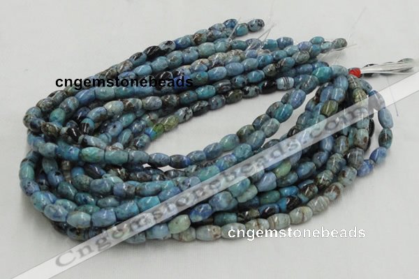 CLR07 16 inches 8*12mm rice larimar gemstone beads wholesale