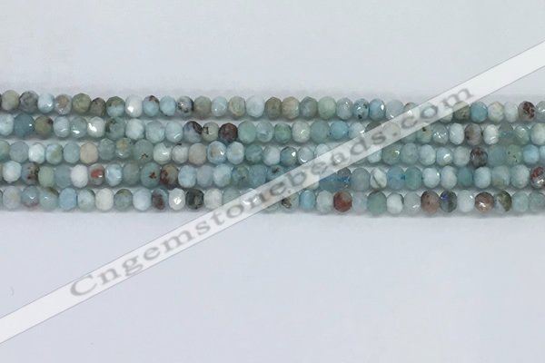 CLR100 15.5 inches 2*3mm faceted rondelle larimar gemstone beads