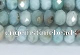 CLR101 15.5 inches 4*6mm faceted rondelle larimar gemstone beads