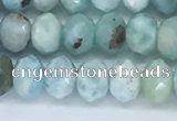 CLR102 15.5 inches 4*7mm faceted rondelle larimar gemstone beads