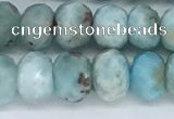 CLR103 15.5 inches 5*8mm faceted rondelle larimar gemstone beads