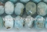 CLR104 15.5 inches 5*9mm faceted rondelle larimar gemstone beads