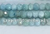 CLR108 15.5 inches 2*3mm faceted rondelle natural larimar beads