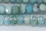 CLR109 15.5 inches 2.5*4mm faceted rondelle natural larimar beads