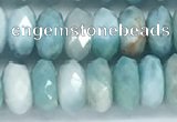 CLR112 15.5 inches 4*7mm faceted rondelle natural larimar beads