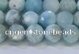 CLR118 15.5 inches 5.5mm faceted round larimar gemstone beads